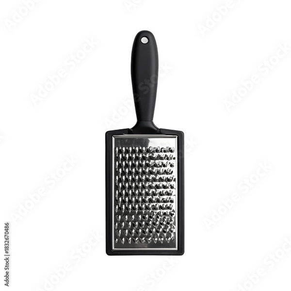 Obraz High-Quality Metal Kitchen Grater with Sharp Perforations in Black