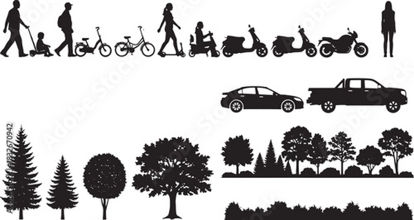 Fototapeta Abstract geometric composition with vibrant colors