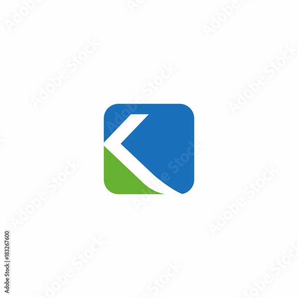 Obraz K Initial Letter Logo Vector