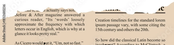 Obraz Torn Newspaper Vector