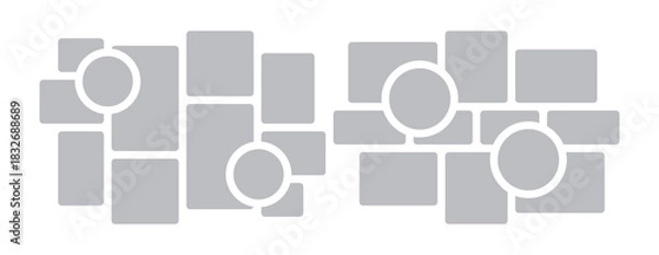 Obraz  Picture collage and digital photo wall template design