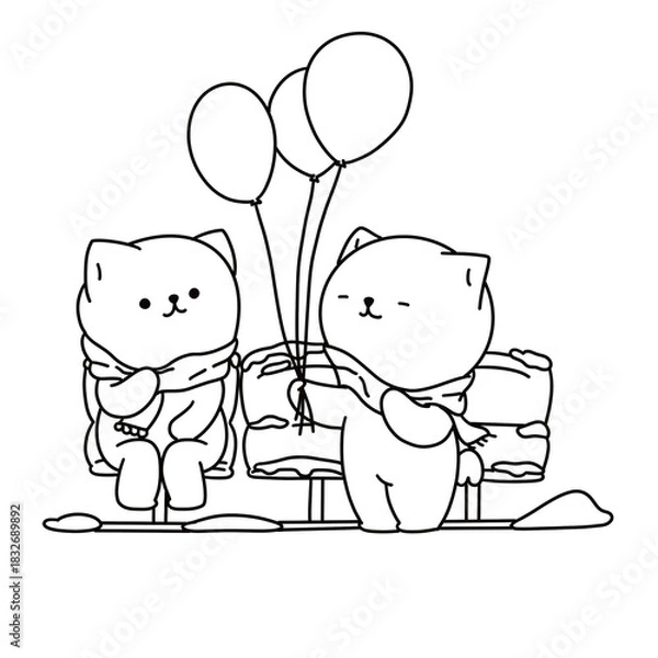 Obraz Christmas cartoons