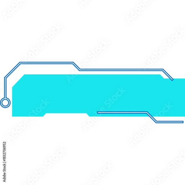 Fototapeta Futuristic Neon Textbox