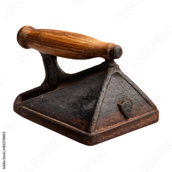Obraz Vintage Triangular Cast Iron Flat Iron Antique Unique Design