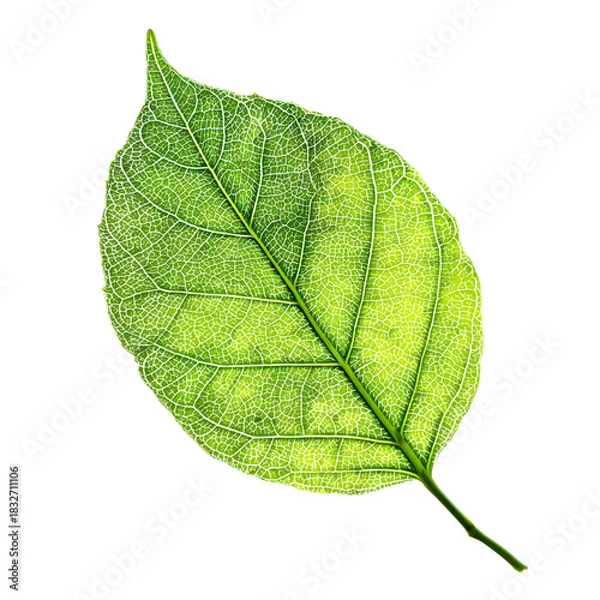 Obraz Detailed Green Leaf Isolated Studio Showcase