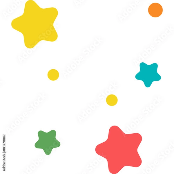 Fototapeta Star Doodle Toy Illustration