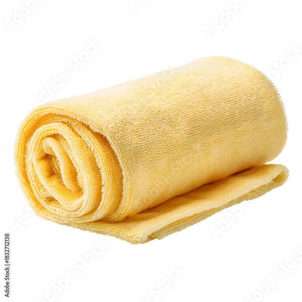 Obraz Professional Soft Yellow Microfiber Cloth for Cleaning and Dusting