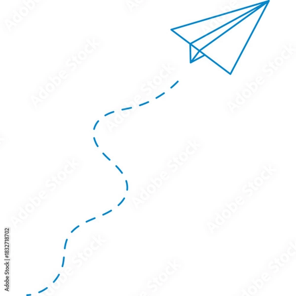 Fototapeta Cute Paper Plane Decoration