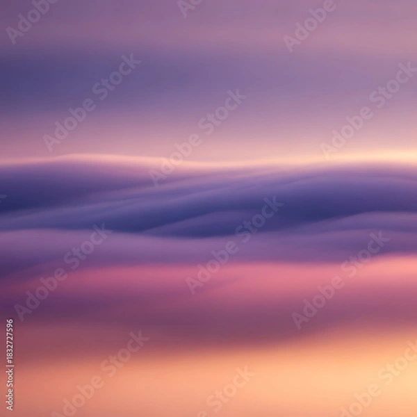Fototapeta Mist-like gradient transitioning from lavender dusk to warm amber glow