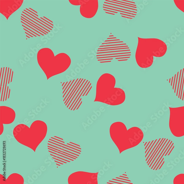 Obraz seamless pattern with hearts love