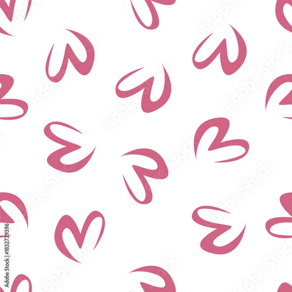 Obraz seamless pattern with pink hearts