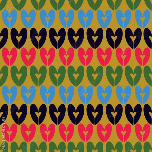 Obraz seamless pattern with hearts love
