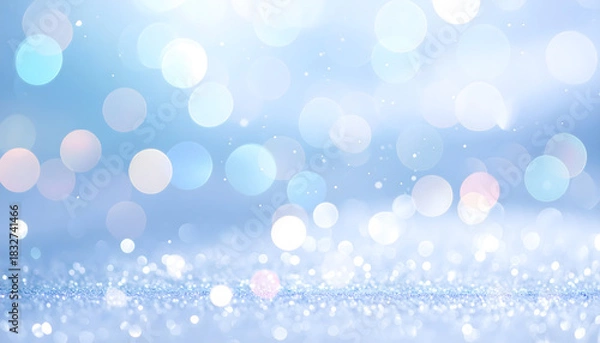 Obraz 淡いブルーのキラキラした背景