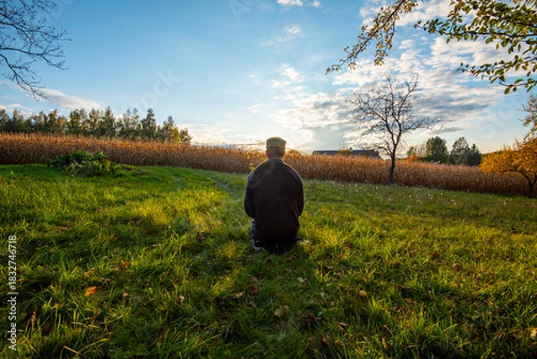 Obraz Muslim Prayer in the Field