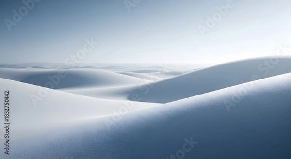 Obraz Serene White Sands A Minimalist Landscape of Rolling Dunes