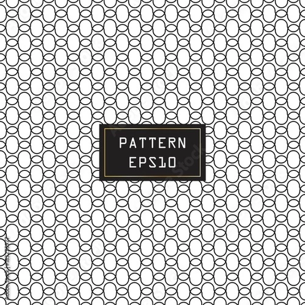Fototapeta Modern seamless pattern black and white background. Vector creative.