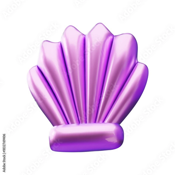 Obraz 3D glossy minimalist abstract seashell