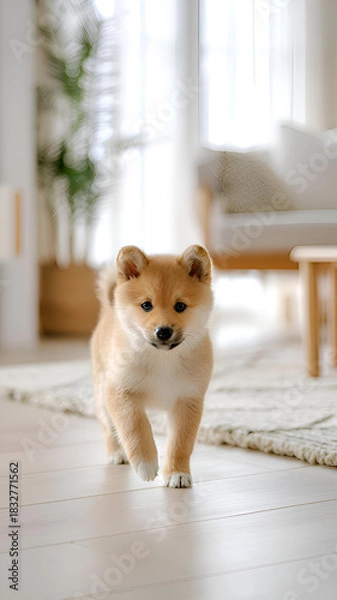 Obraz dog sitting on the floor
