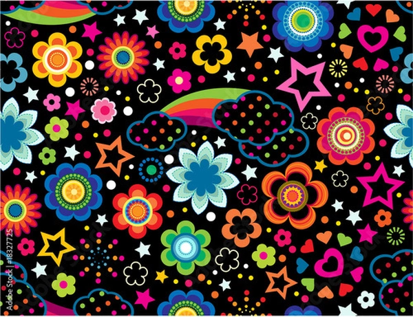 Fototapeta Rainbow Celestial bez szwu tapety