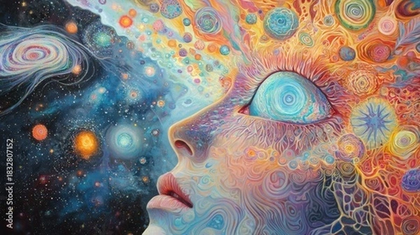 Obraz Cosmic Consciousness - A Journey Through Inner Space and Universal Connection.