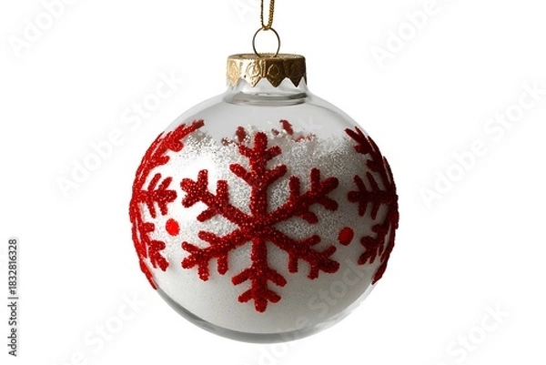 Obraz Christmas ornament isolated on white background, a festive decoration