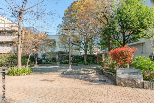 Obraz 東京都目黒区下目黒の羅漢寺川ふれあい広場