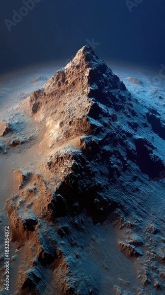 Obraz Ancient underwater pyramid in dark ocean depths