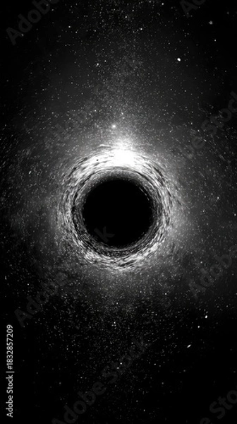 Obraz Exploring the mysteries of a black hole in space