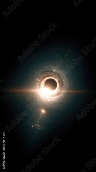 Obraz Exploring the mysteries of a black hole in space