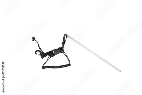 Fototapeta Fish measuring and diving pointer stick isolated on white background