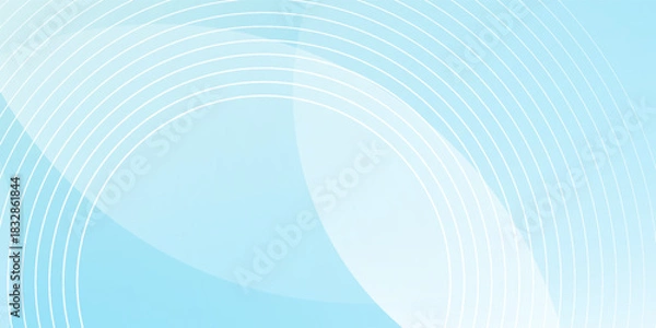 Obraz Modern abstract background, blue white gradations, circle effect,shape memphis, trendy , vector