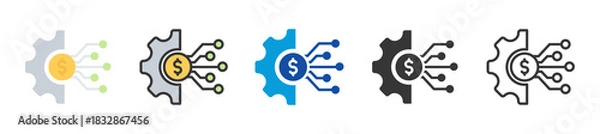 Obraz transformation icon set multi style various collection