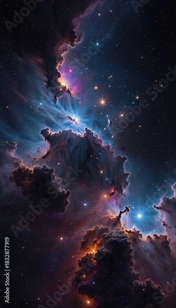 Fototapeta Ai image deep space nebula