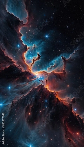 Fototapeta Ai image deep space nebula