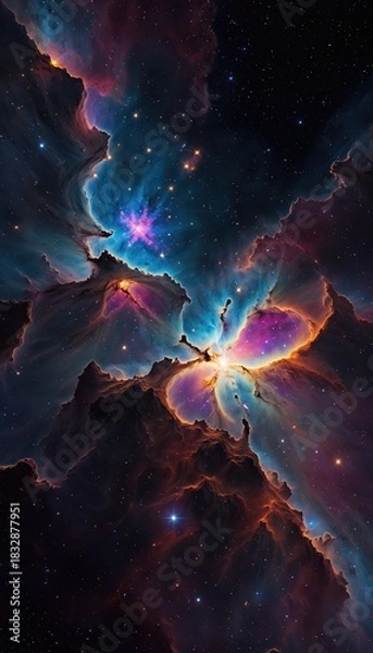 Fototapeta Ai image deep space nebula