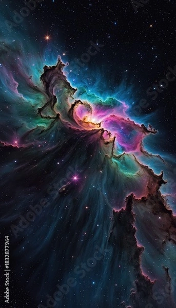 Fototapeta Ai image deep space nebula