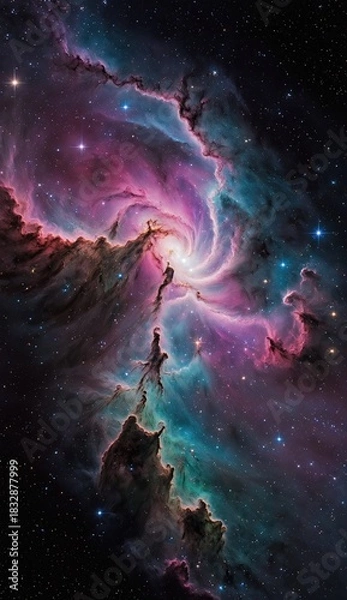 Fototapeta Ai image deep space nebula