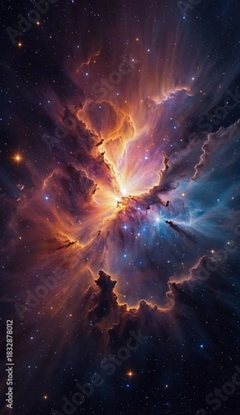 Fototapeta Ai image deep space nebula