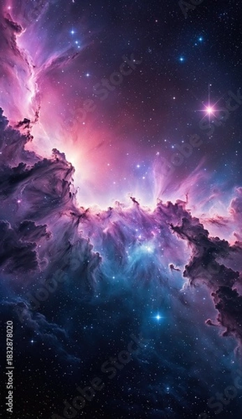 Fototapeta Ai image deep space nebula