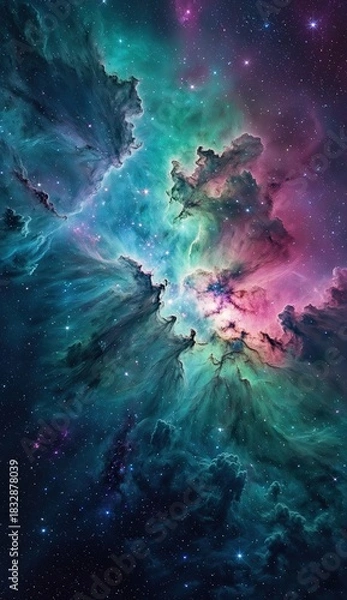 Fototapeta Ai image deep space nebula