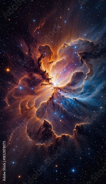 Fototapeta Ai image deep space nebula