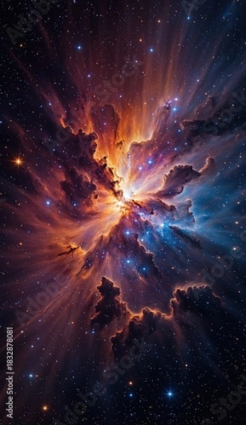 Fototapeta Ai image deep space nebula