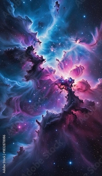 Fototapeta Ai image deep space nebula