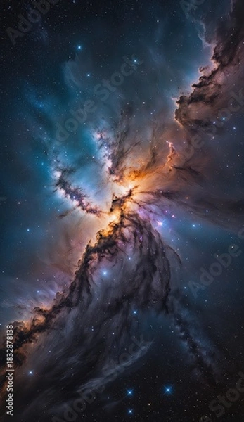 Fototapeta Ai image deep space nebula