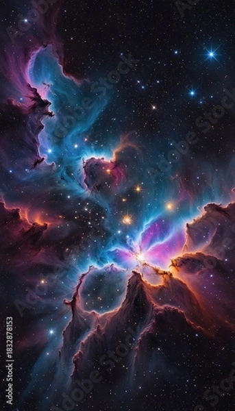 Fototapeta Ai image deep space nebula