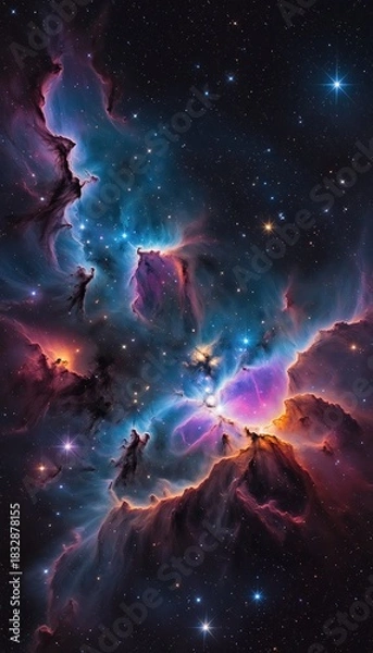 Fototapeta Ai image deep space nebula