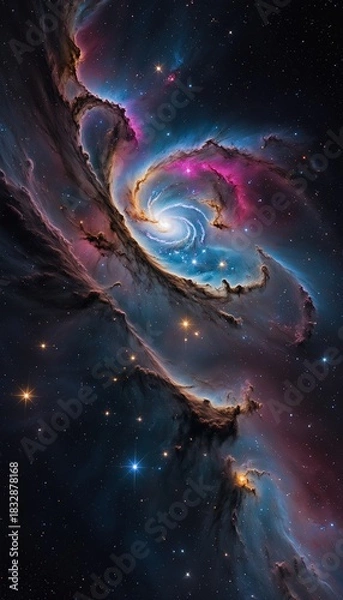 Fototapeta Ai image deep space nebula