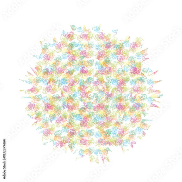 Fototapeta Abstract Circular Pattern of Colorful Spiral Flowers