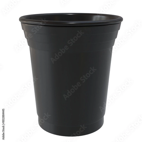 Obraz 3D Render a black plastic cup with a lid