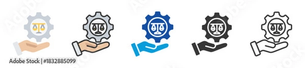 Obraz fair practice icon set multi style various collection